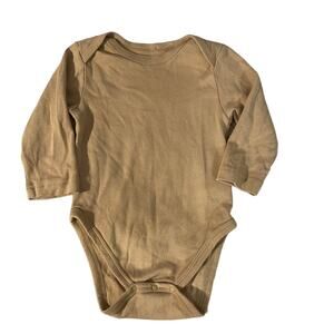 Leveret Baby Boy’s Tan & Beige Long Sleeve One-Piece Size 12–18 Months